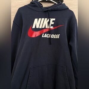 Nike Navy Hoodie with Red Swoosh